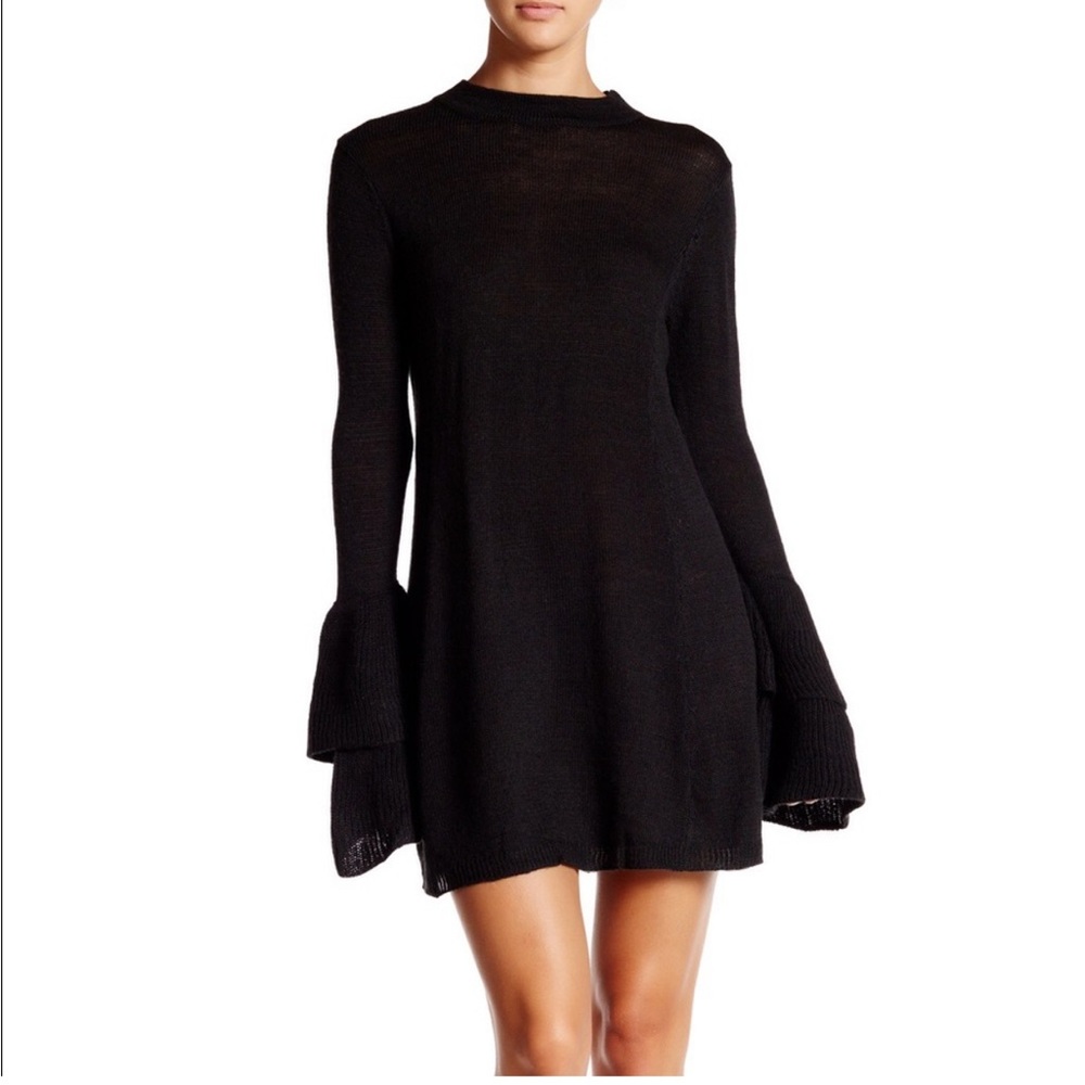 Long Bell Sleeve Pullover Sweater